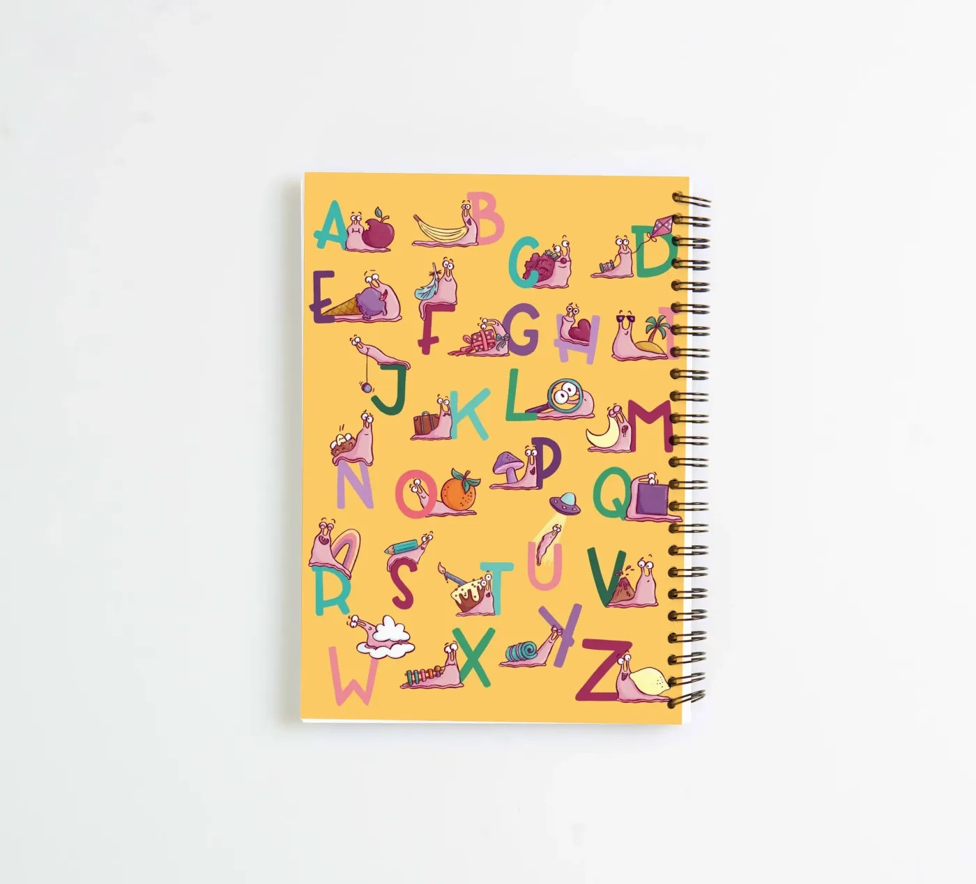 Alphabet ABC de l'escargot carnet à spirale de Sandy Thissen