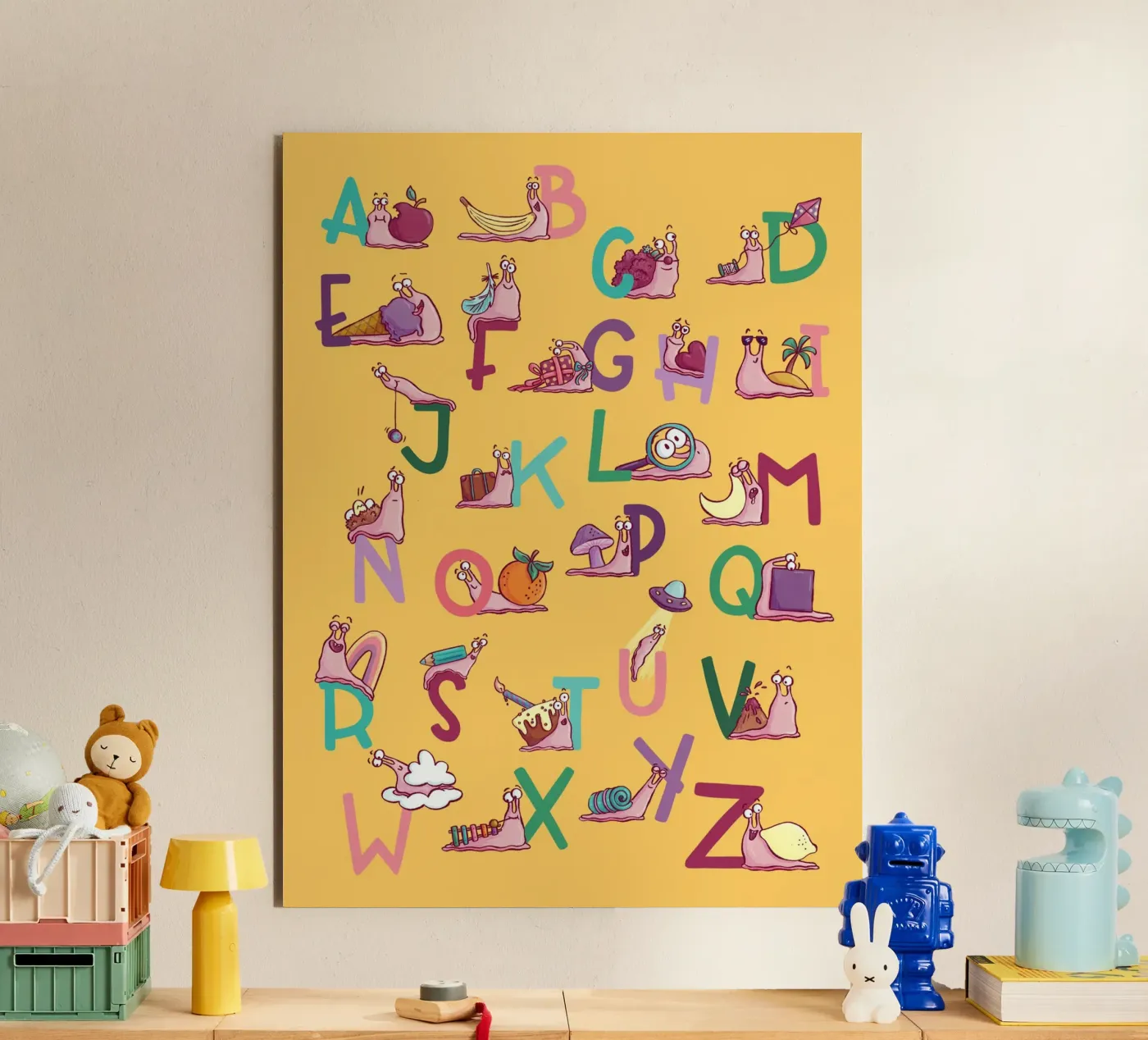 Snail ABC Alphabet Forex-Platte von Sandy Thissen