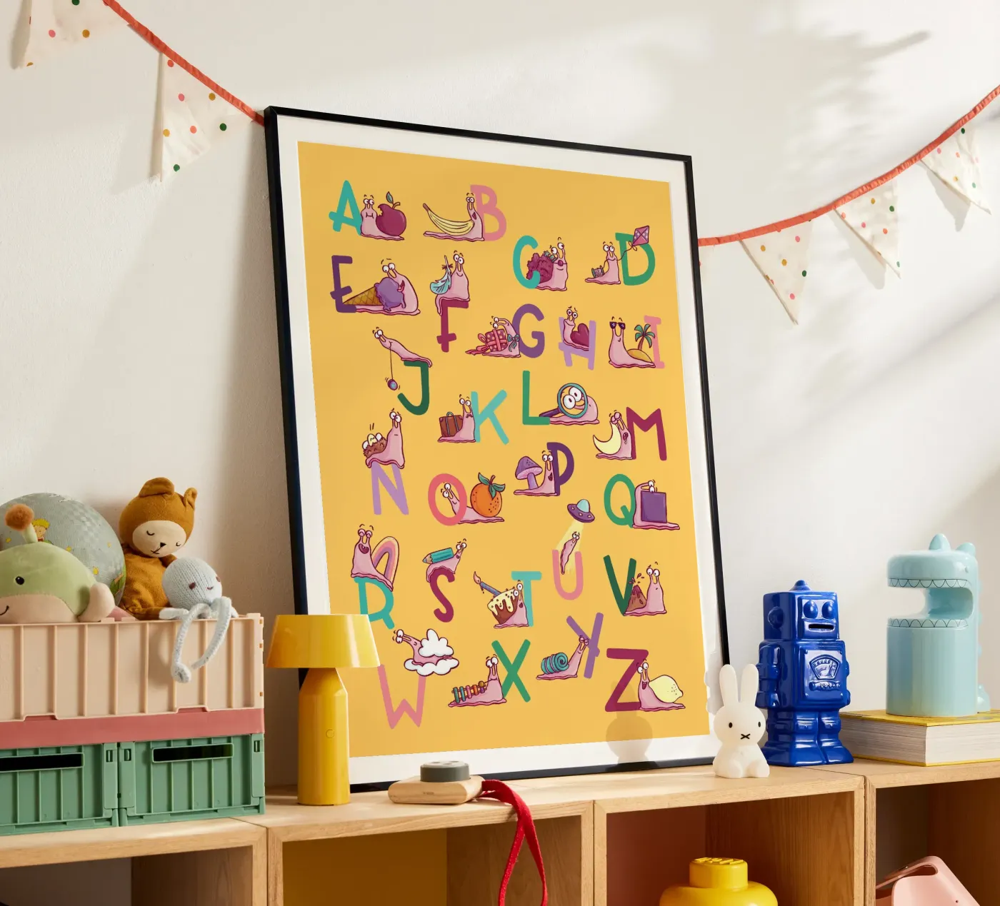 Snail ABC Alphabet poster de Sandy Thissen