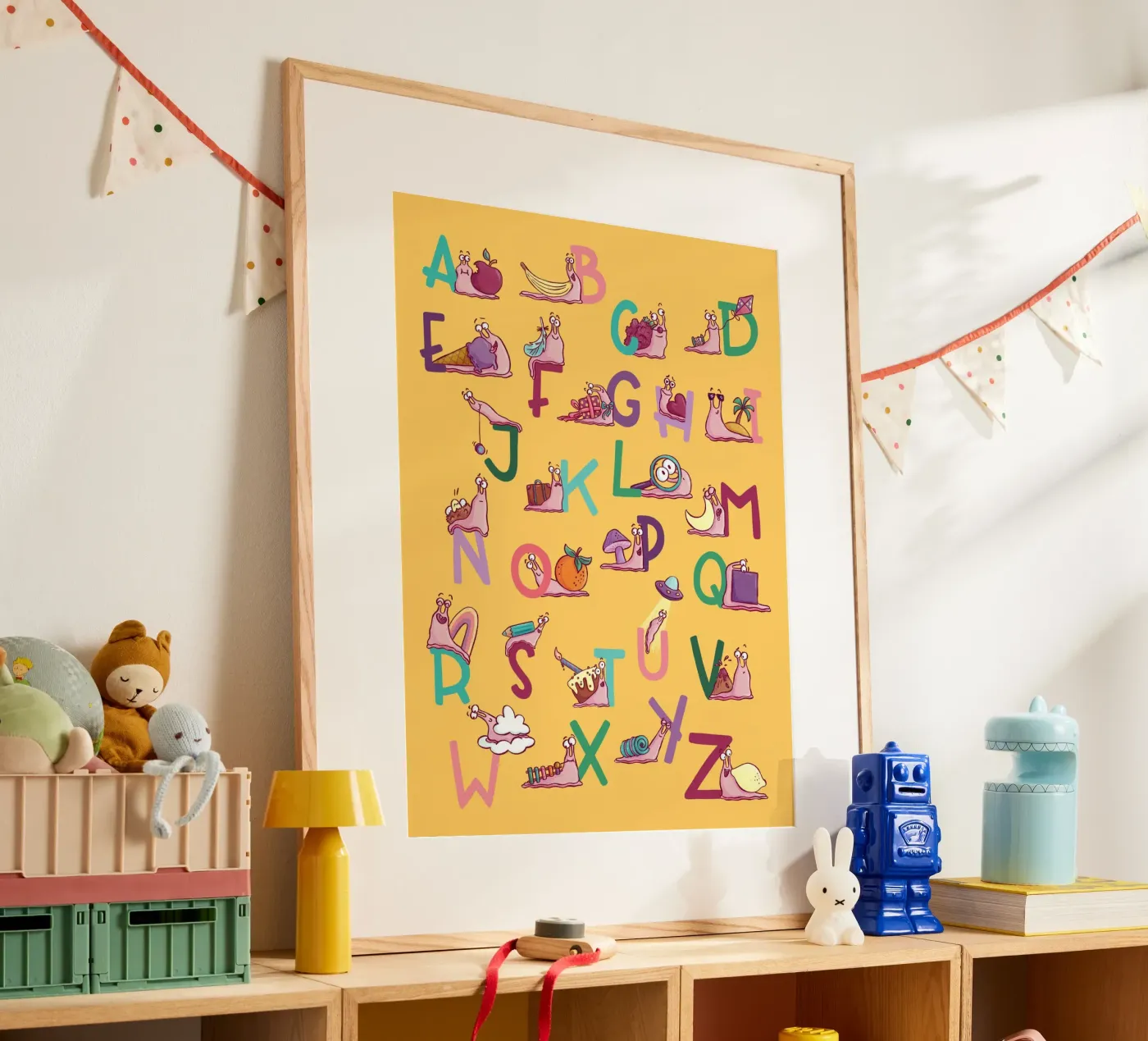 Snail ABC Alphabet poster de Sandy Thissen