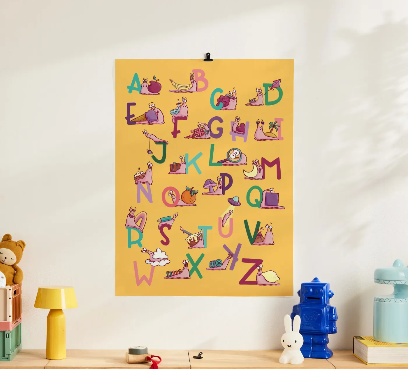 Snail ABC Alphabet poster de Sandy Thissen
