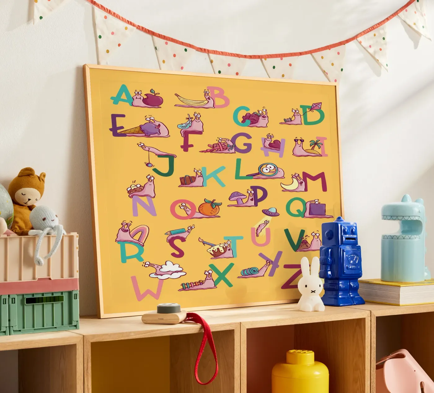 Snail ABC Alphabet Poster von Sandy Thissen