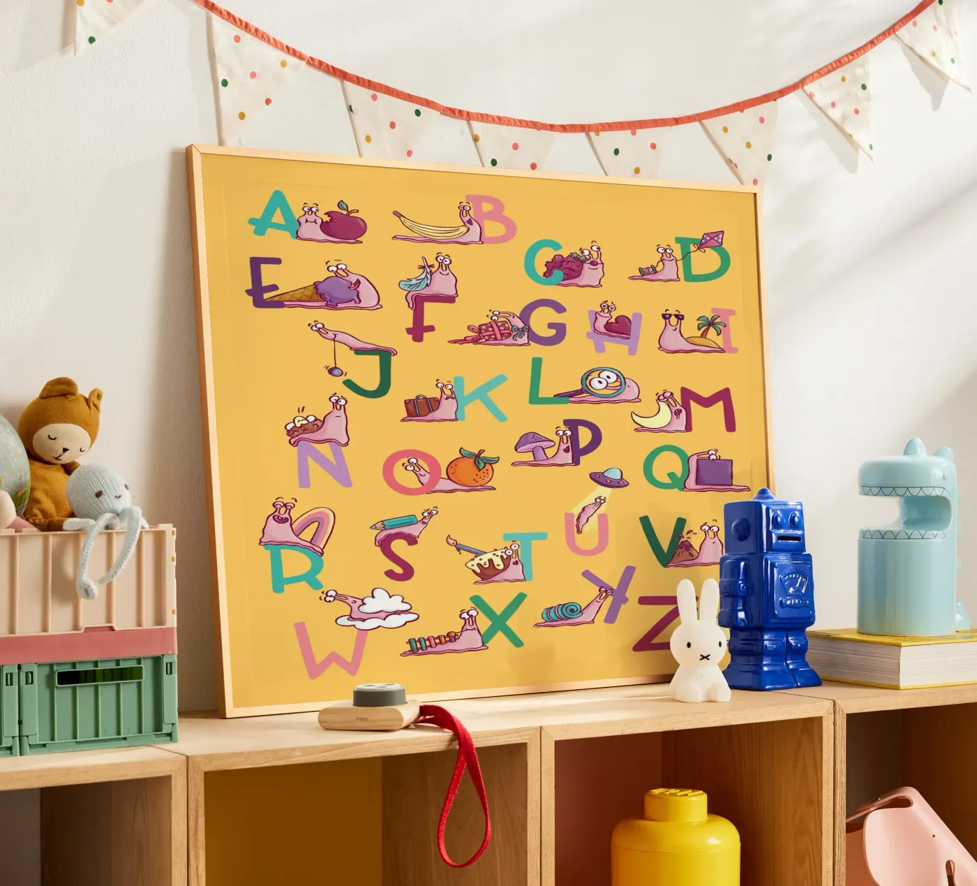 Snail ABC Alphabet poster de Sandy Thissen