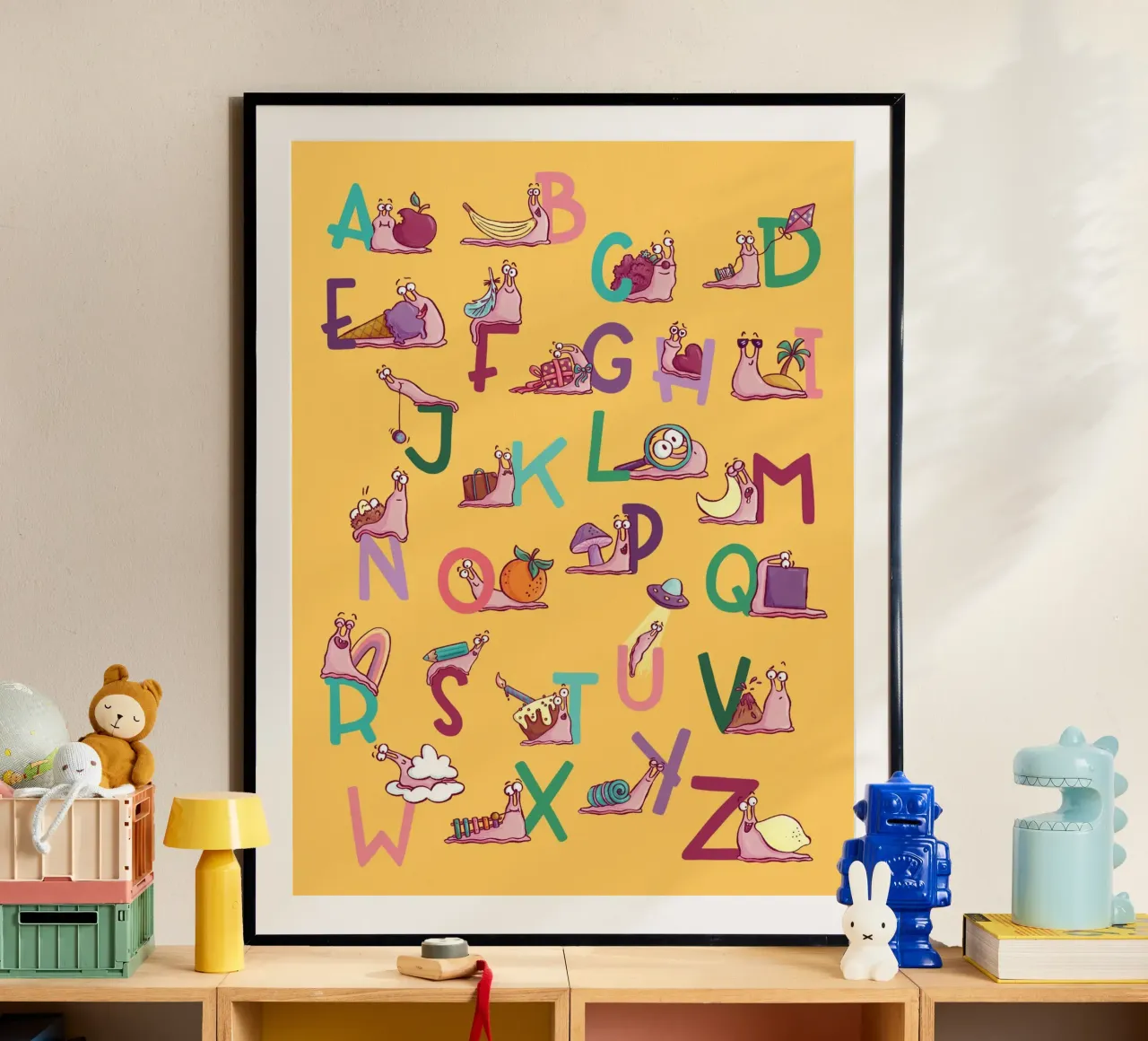 Snail ABC Alphabet Poster von Sandy Thissen