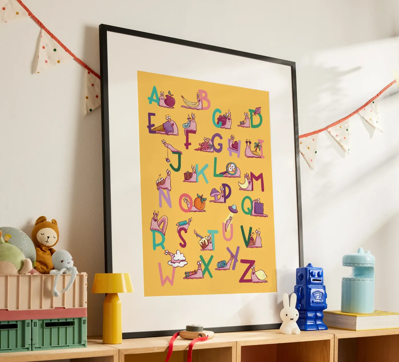Snail ABC Alphabet poster de Sandy Thissen