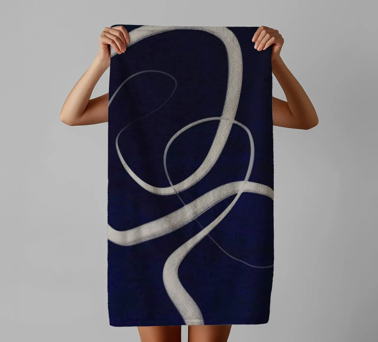 White Wave No 9 asciugamano da bagno da treechild