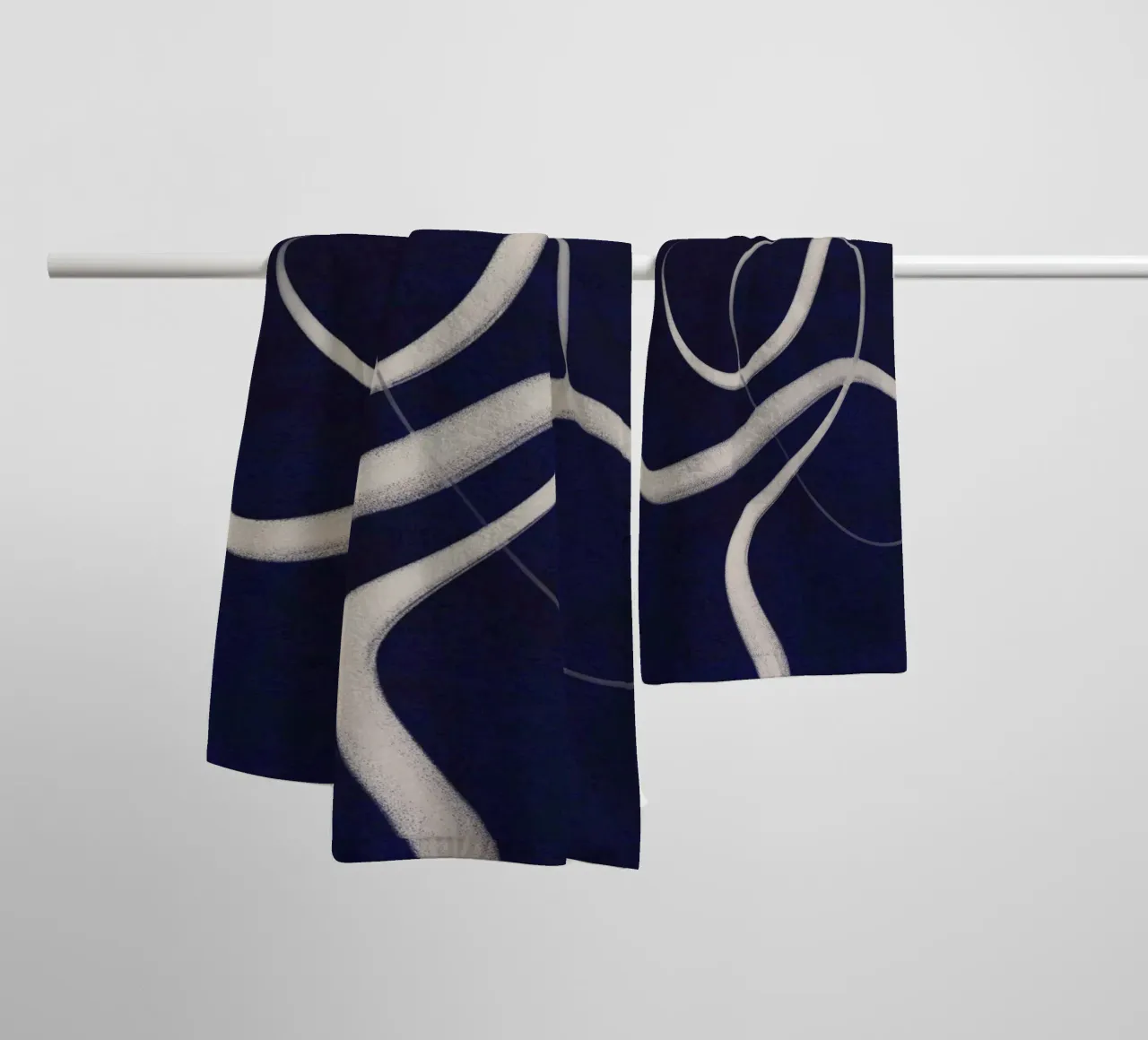 White Wave No 9 asciugamano da bagno da treechild