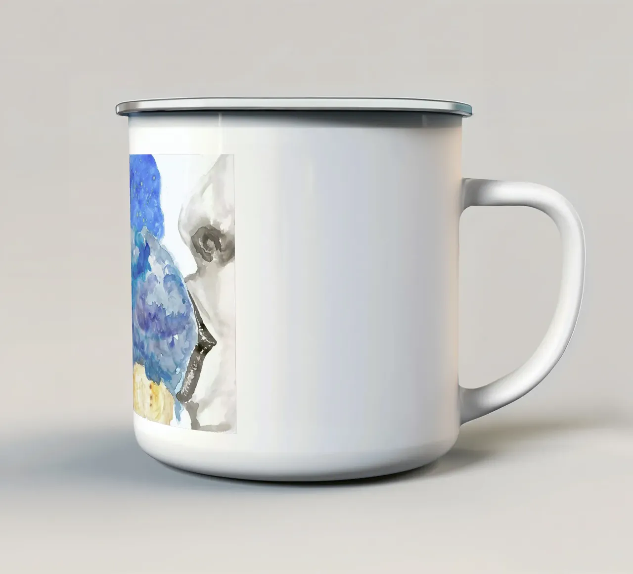 I am Full of Adventure tazza in smalto da Larissa van der Laan