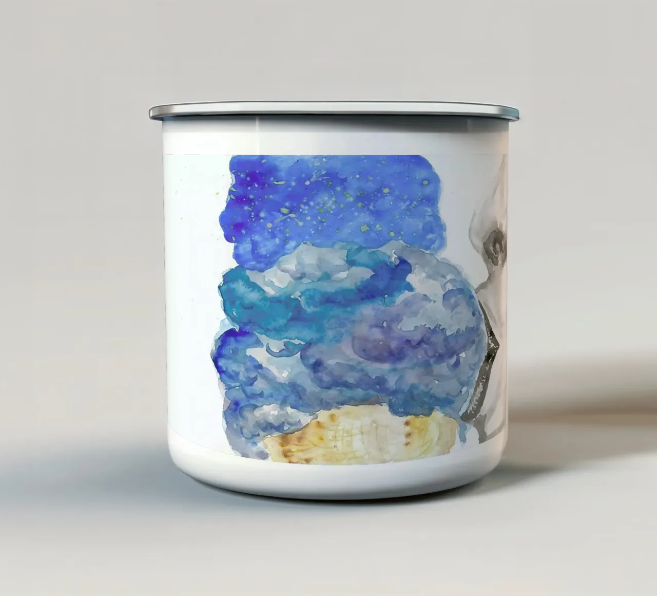 I am Full of Adventure tazza in smalto da Larissa van der Laan
