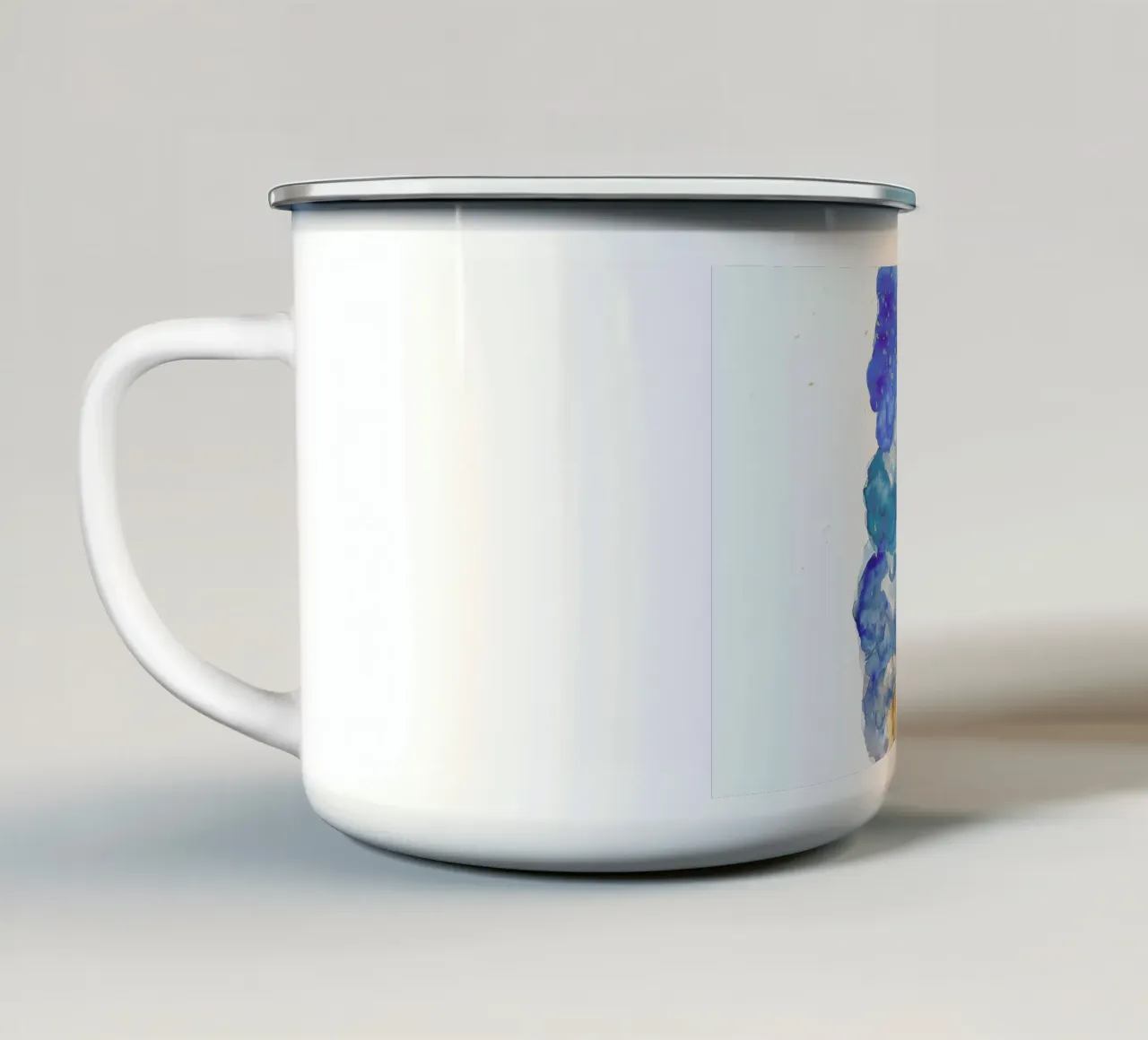 I am Full of Adventure tazza in smalto da Larissa van der Laan