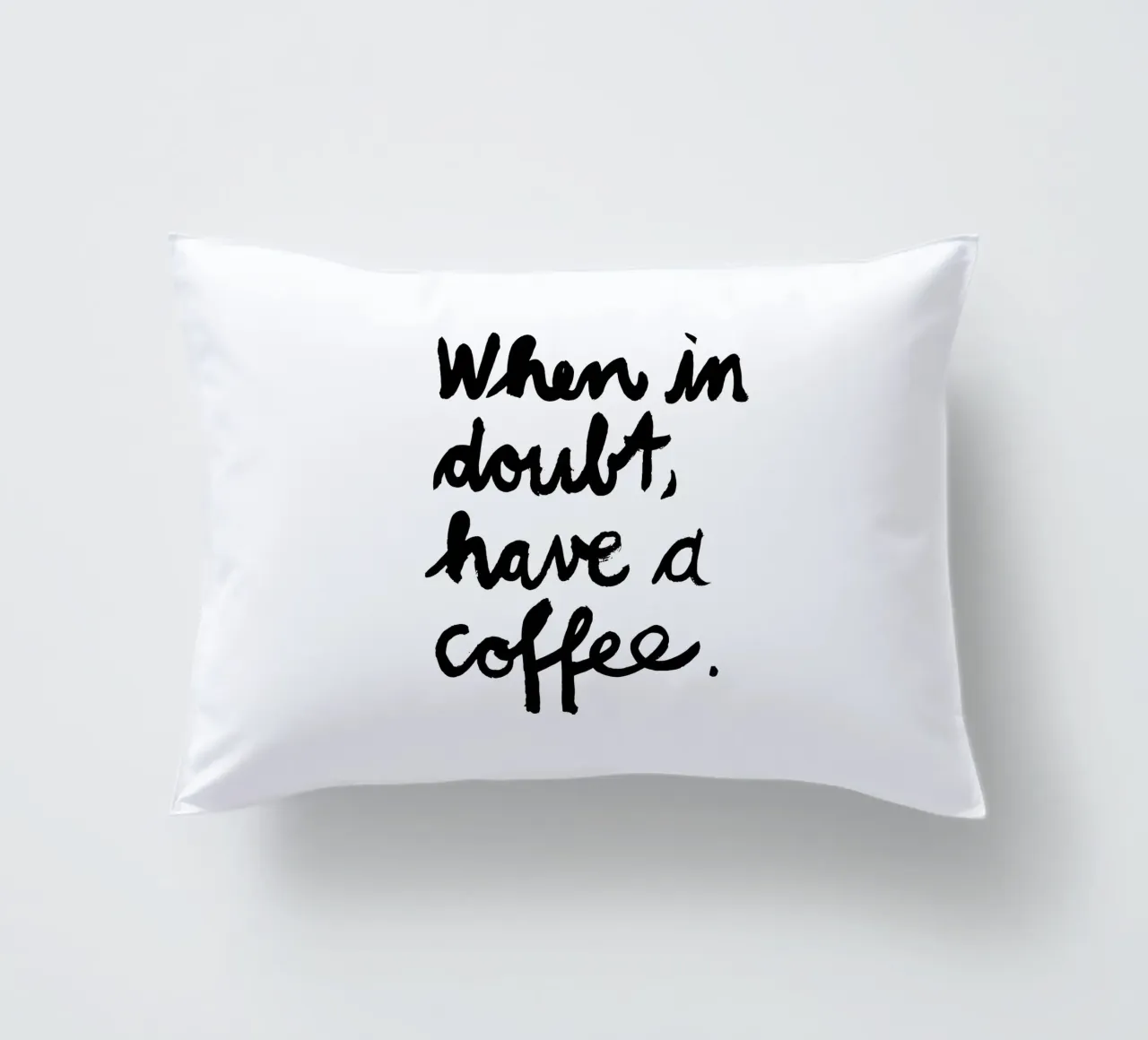 Coffee Lover Kaffeeliebe  – Handgeschriebene Typografie cuscino da Kathrin Woo Design