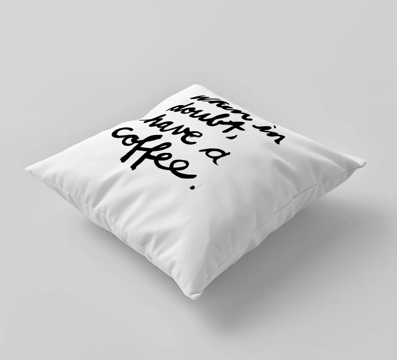 Coffee Lover Kaffeeliebe  – Handgeschriebene Typografie cuscino da Kathrin Woo Design