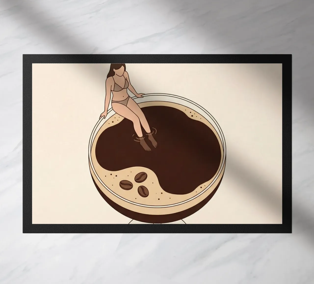 Donna in miniatura in un Martini Espresso zerbino da Soleil Basque