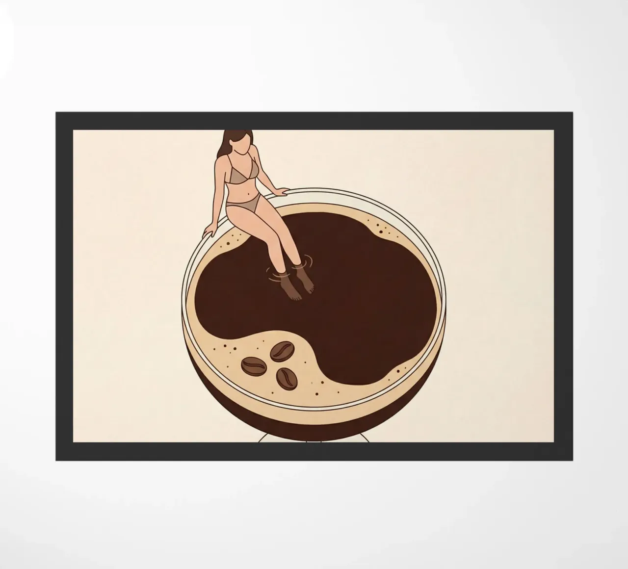 Donna in miniatura in un Martini Espresso zerbino da Soleil Basque