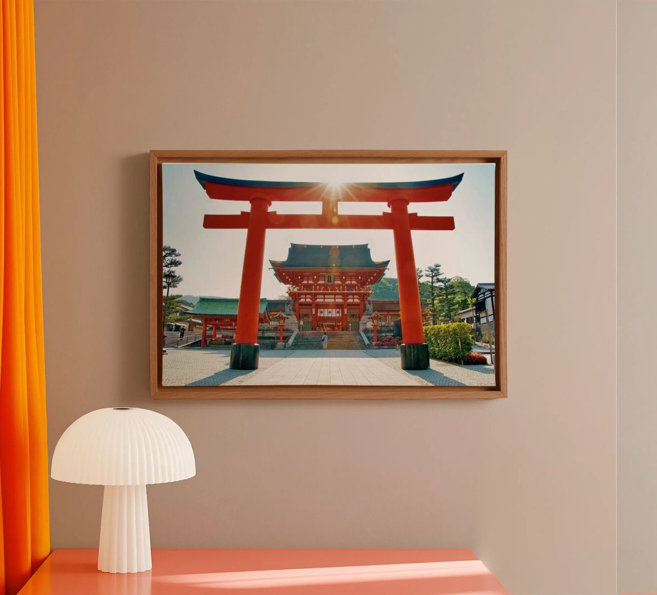 Fushimi Inari-taisha - Heilige rote Torii-Tore in Kyoto Leinwand von Ben & Clo creations