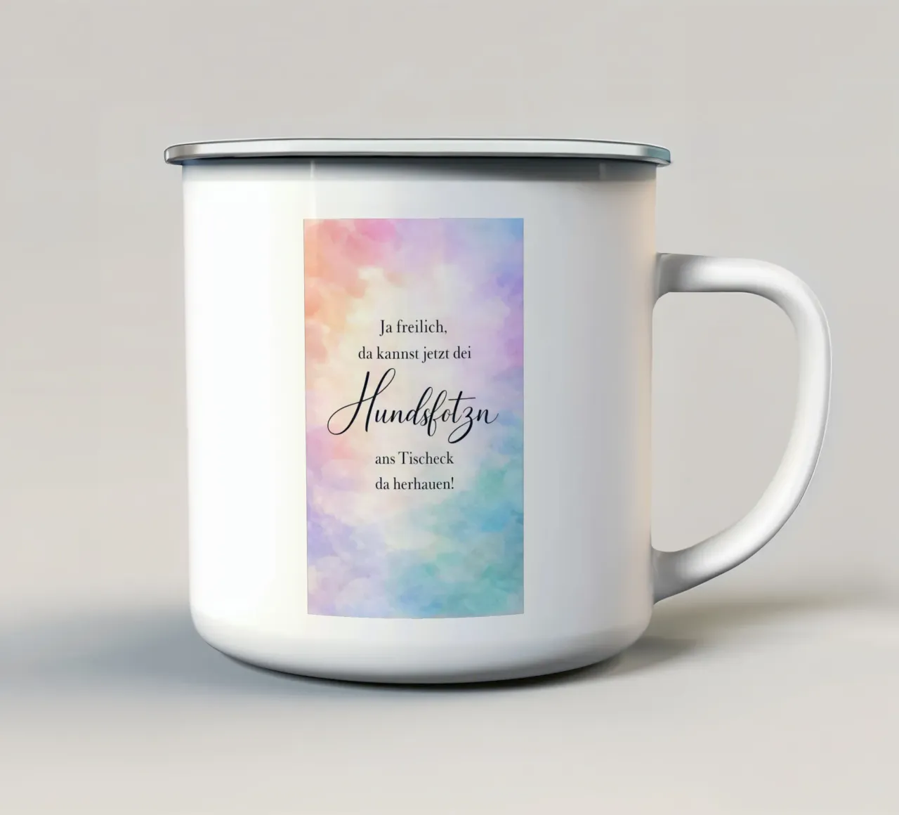 Saggezza bavarese tazza in smalto da JUNIQERIN photography by Dorothea Baur