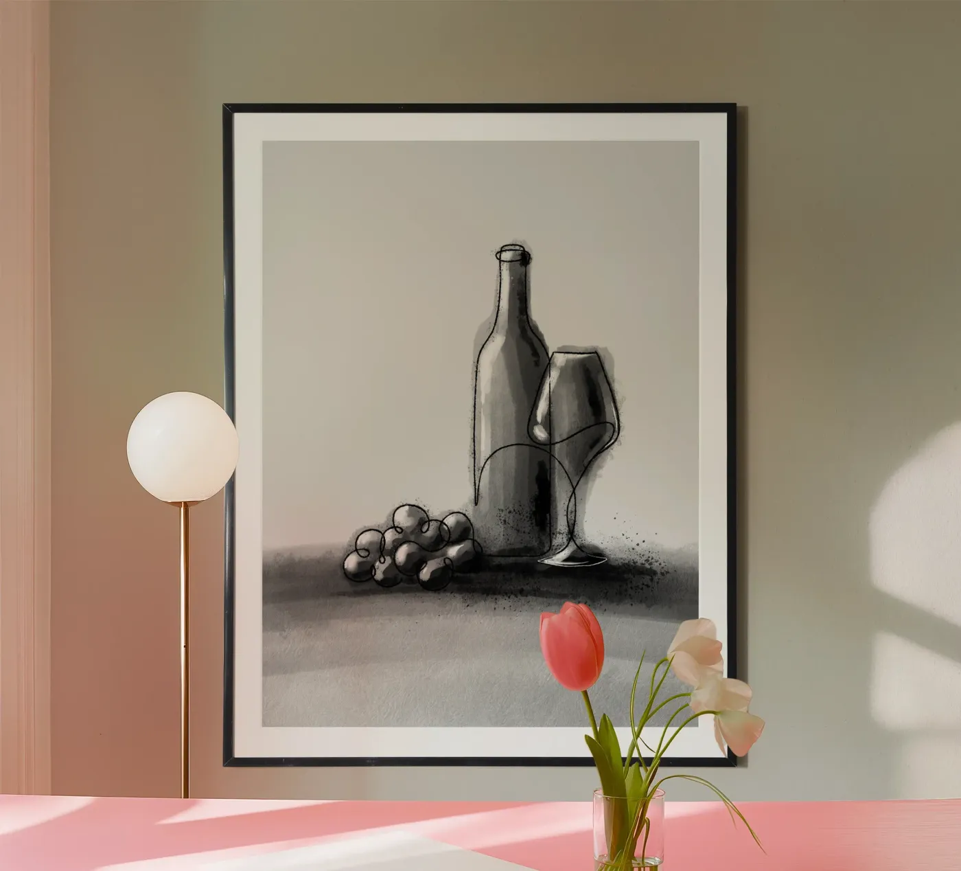 Wine poster da by elle arts
