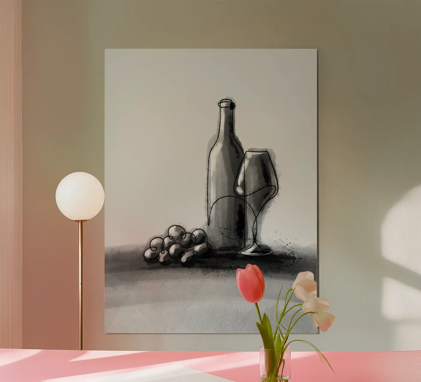 Wine poster da by elle arts