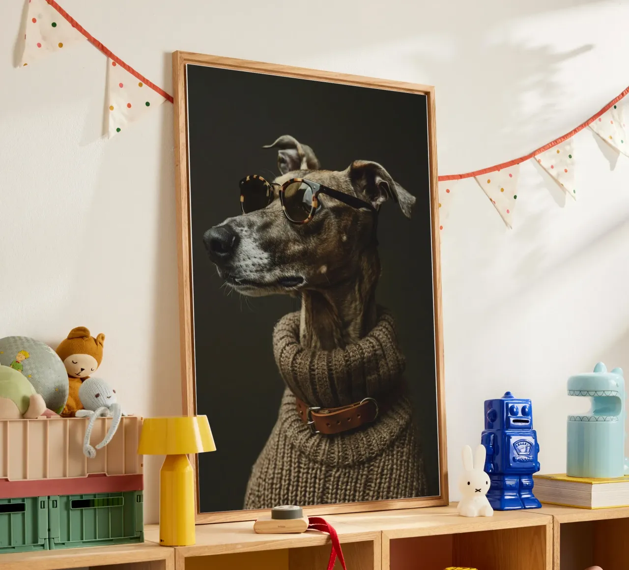 Greyhound Intellect plexiglass da Chic Creatures