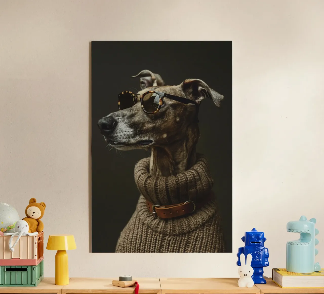 Greyhound Intellect plexiglass da Chic Creatures