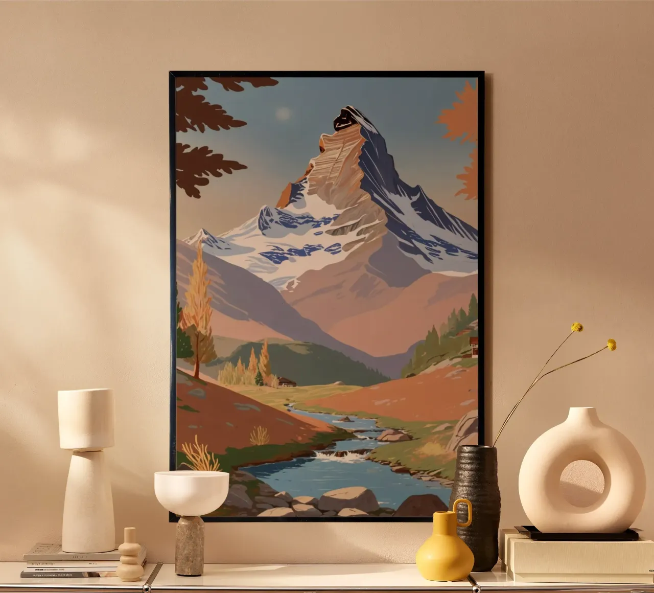 Matterhorn: Golden Autumn | Work 2 poster by AlbertKlee