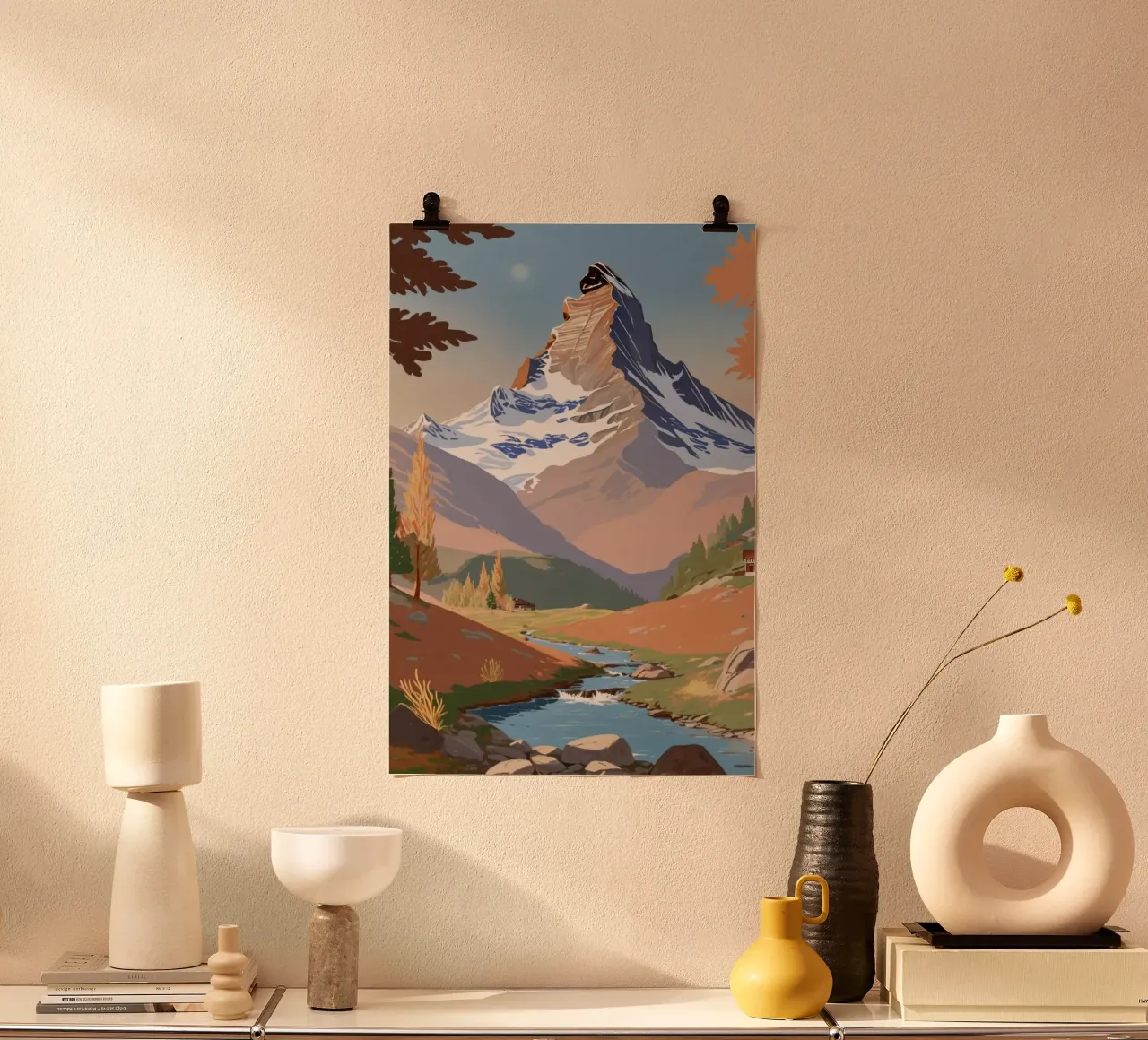 Matterhorn: Golden Autumn | Work 2 poster by AlbertKlee