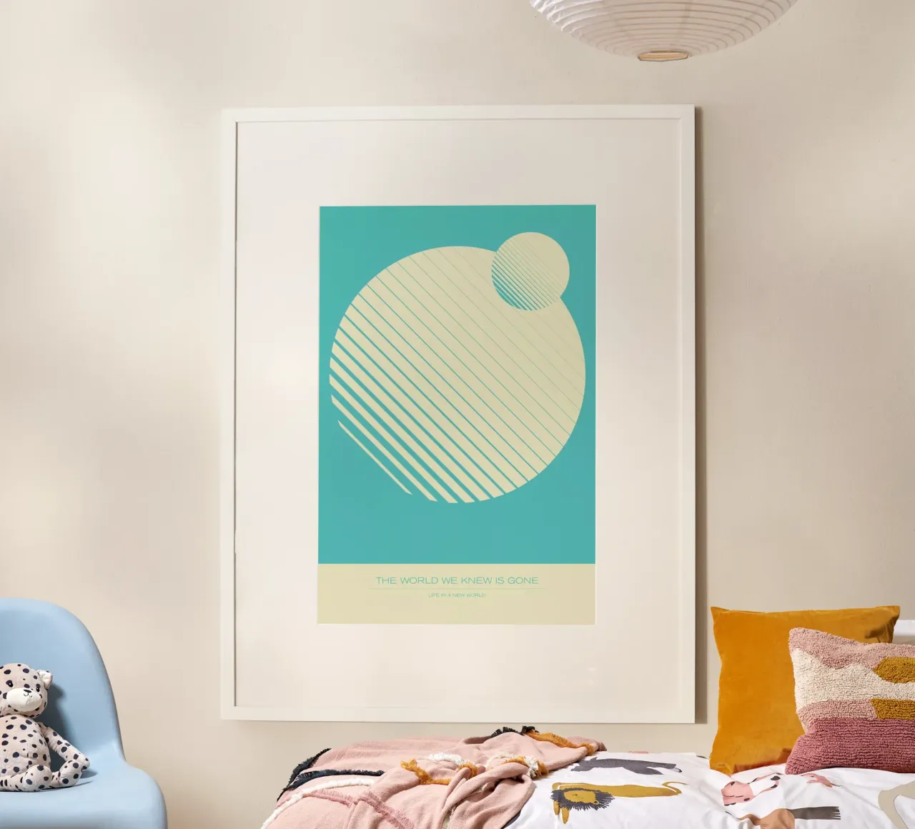 World We Knew is Gone poster con telaio in legno da Excites