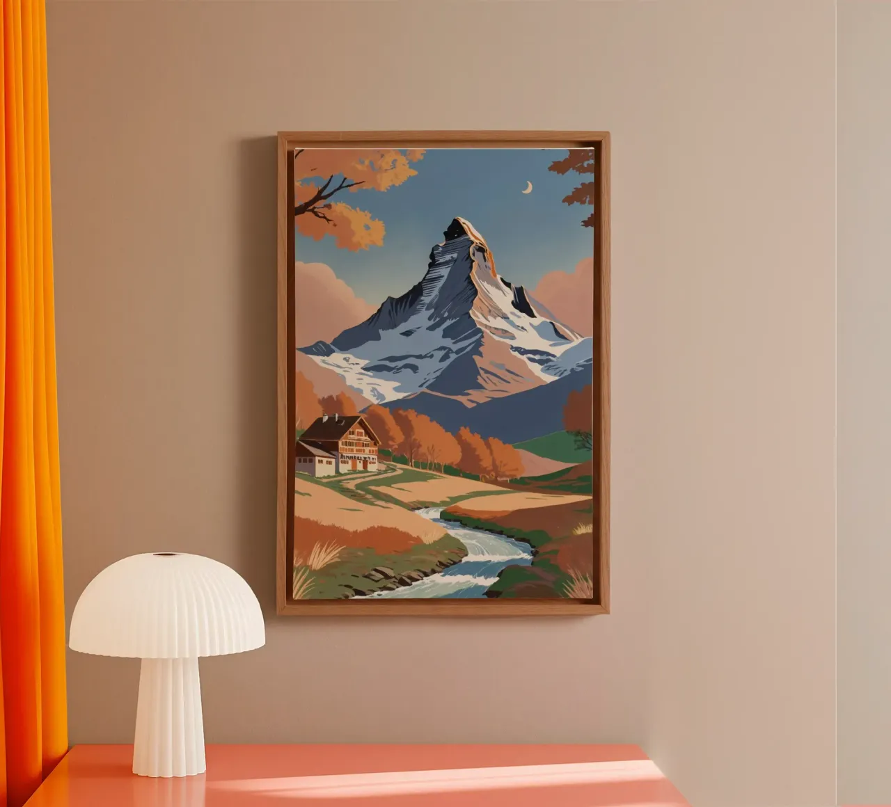 Matterhorn: Autumn magic | Work 3 canvas with Floater frame by AlbertKlee