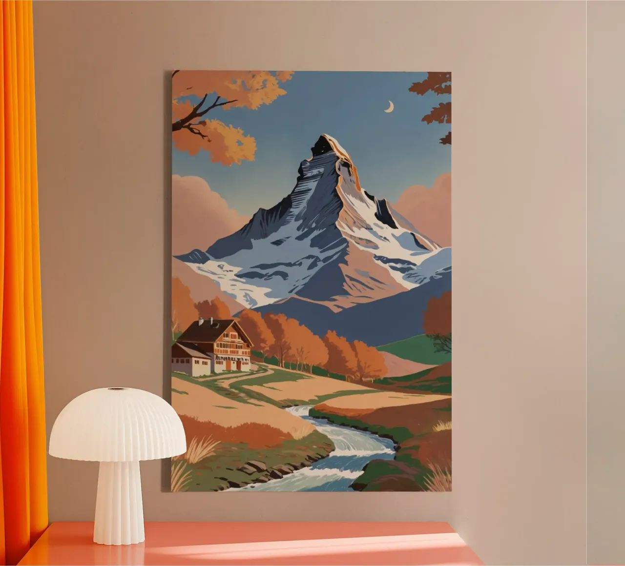 Matterhorn: Autumn magic | Work 3 canvas with Floater frame by AlbertKlee