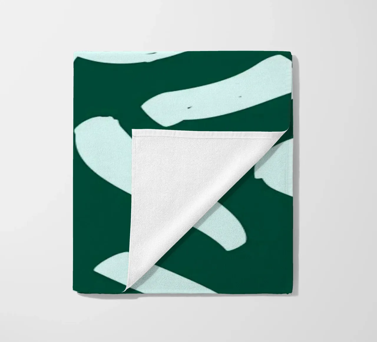 Diep smaragd strandhanddoek van 83oranges.com