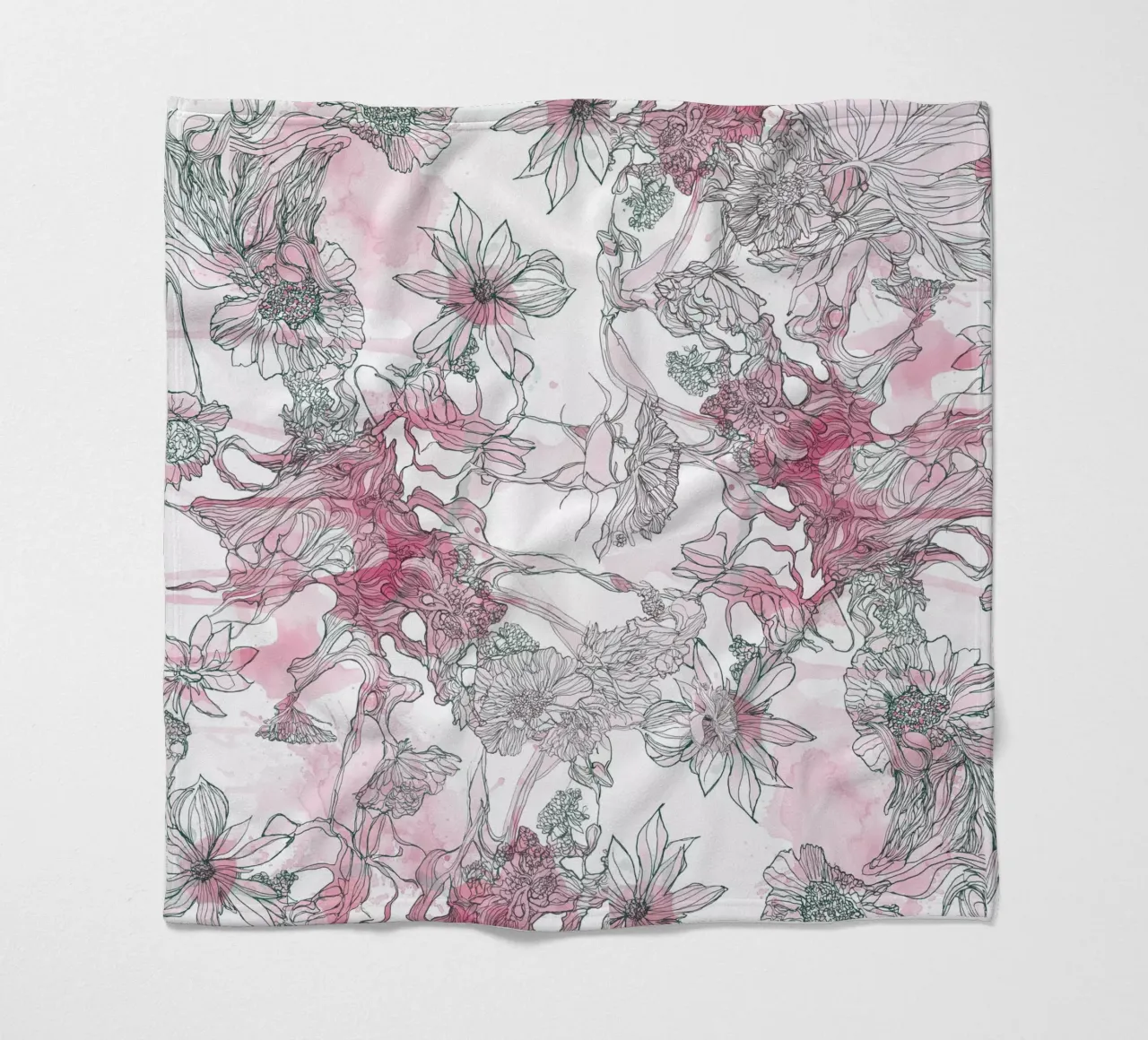 giungla di fiori coperta in pile da k i m