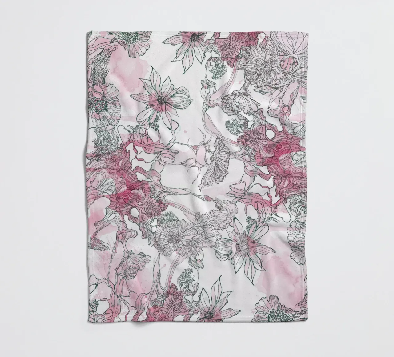 giungla di fiori coperta in pile da k i m