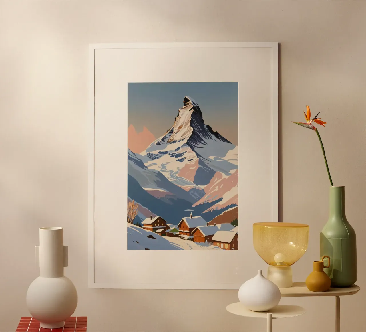 Cervino: Sogno d'inverno | Opera 1 poster con telaio in alluminio da AlbertKlee