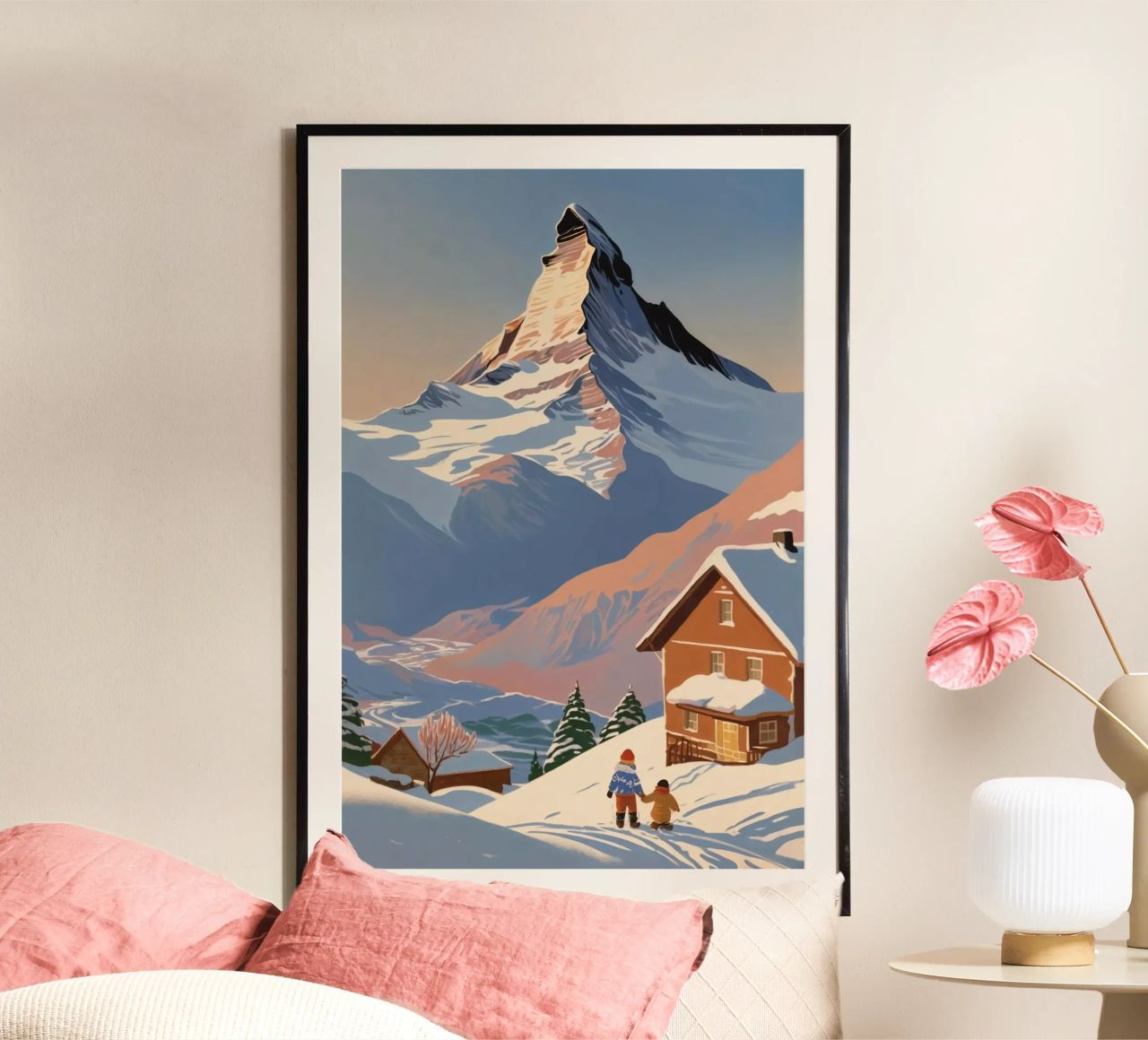 Matterhorn: Winterzauber | Werk 2 Poster von AlbertKlee