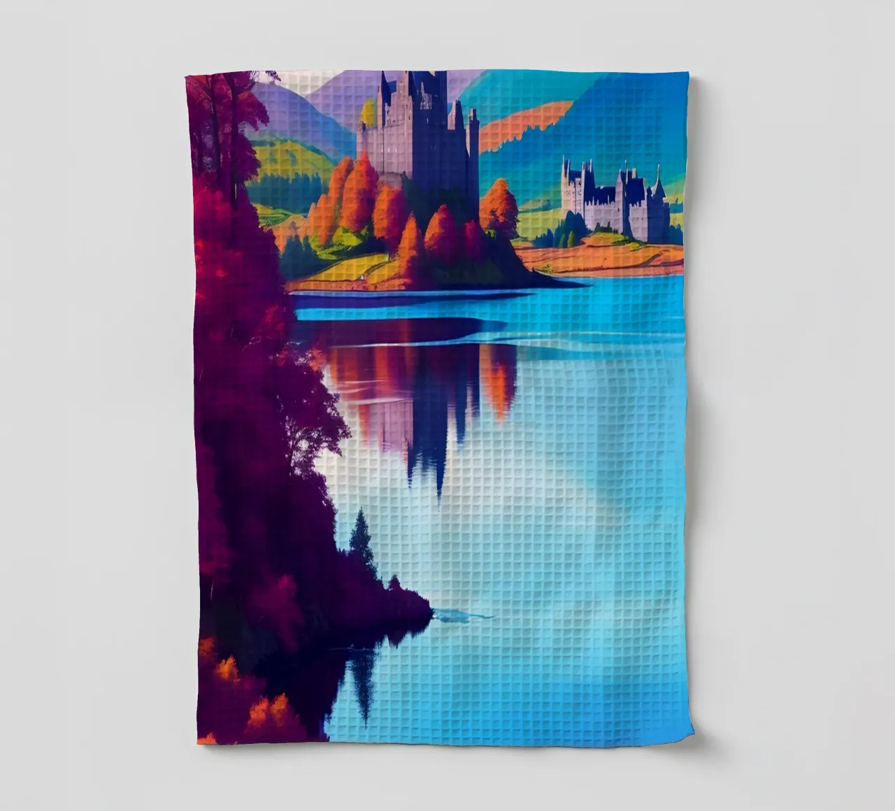 Scena delle Highlands scozzesi canovaccio da cucina da Charnwood Prints