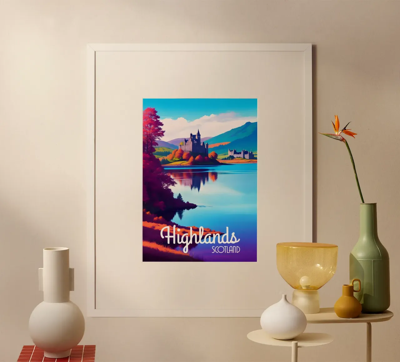 Scena delle Highlands scozzesi carta hahnemühle da Charnwood Prints