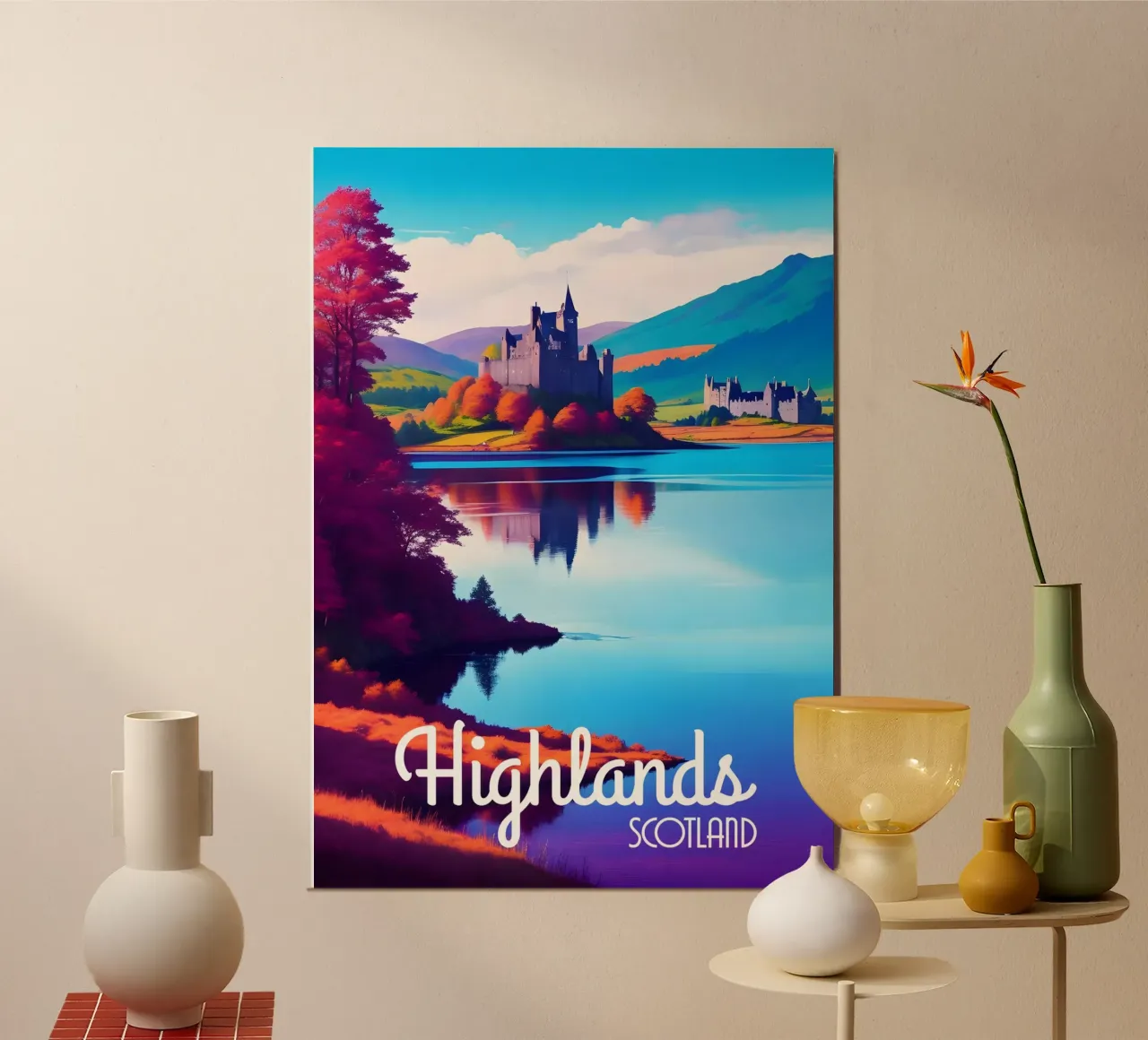 Scena delle Highlands scozzesi carta hahnemühle da Charnwood Prints