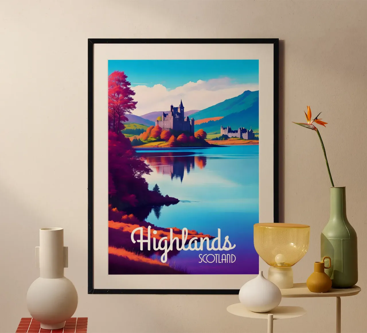 Scena delle Highlands scozzesi carta hahnemühle da Charnwood Prints