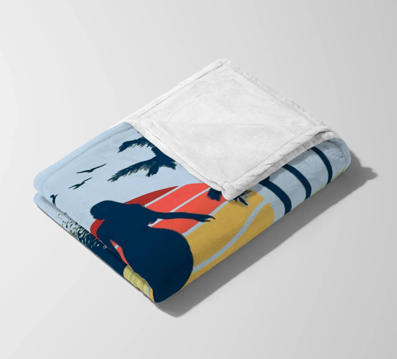 Ragazza con tramonto coperta in pile da Gunawan Rb