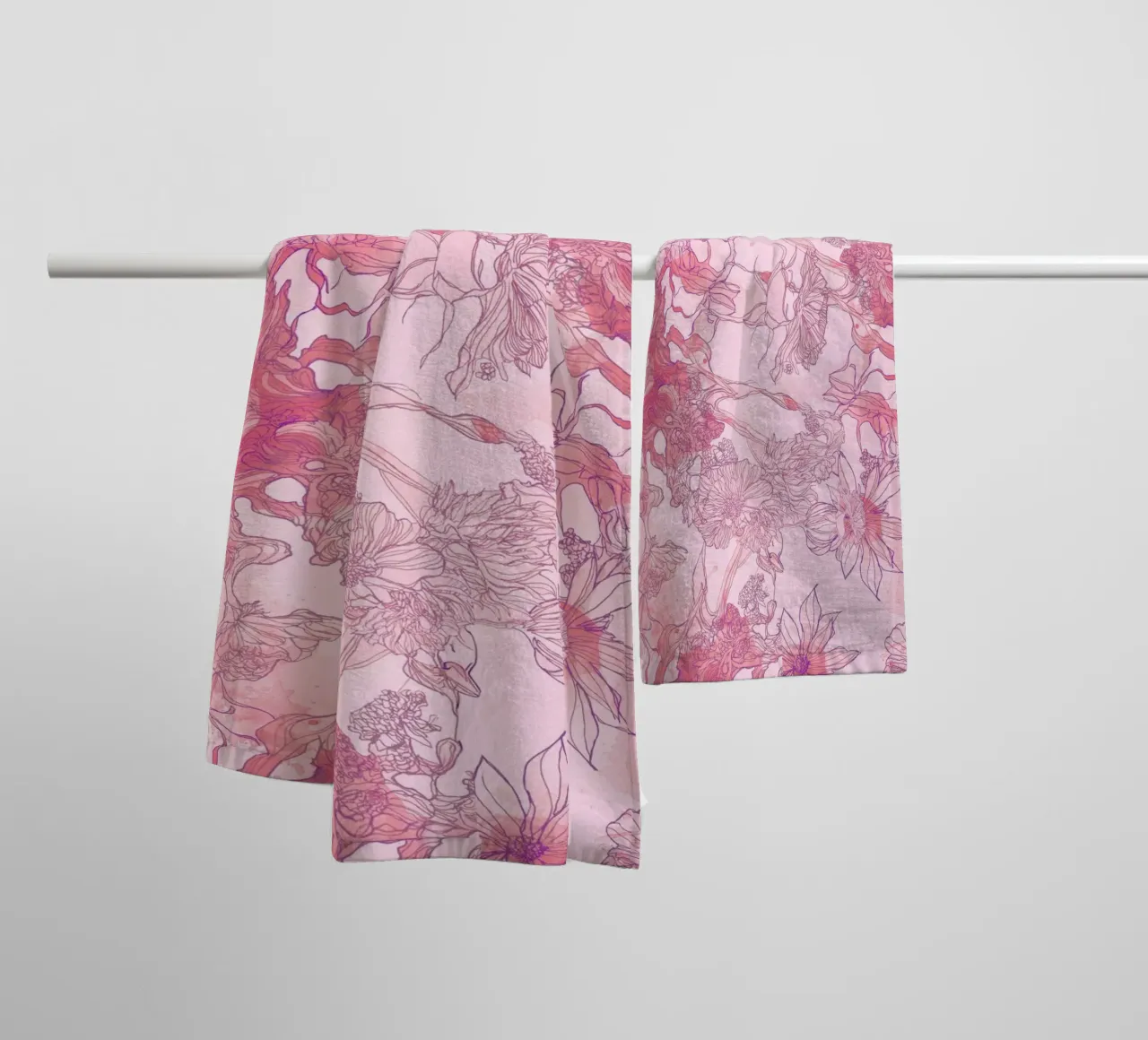 giungla rosa 2 asciugamano da bagno da k i m