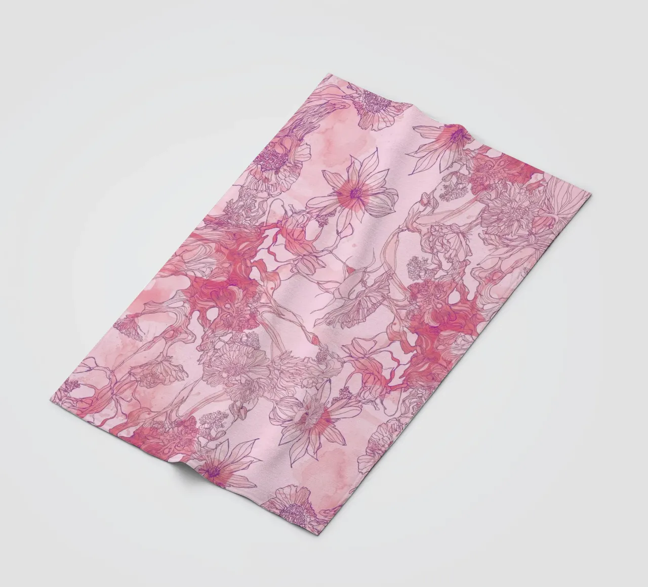 jungle pink 2 fleece blanket by k i m