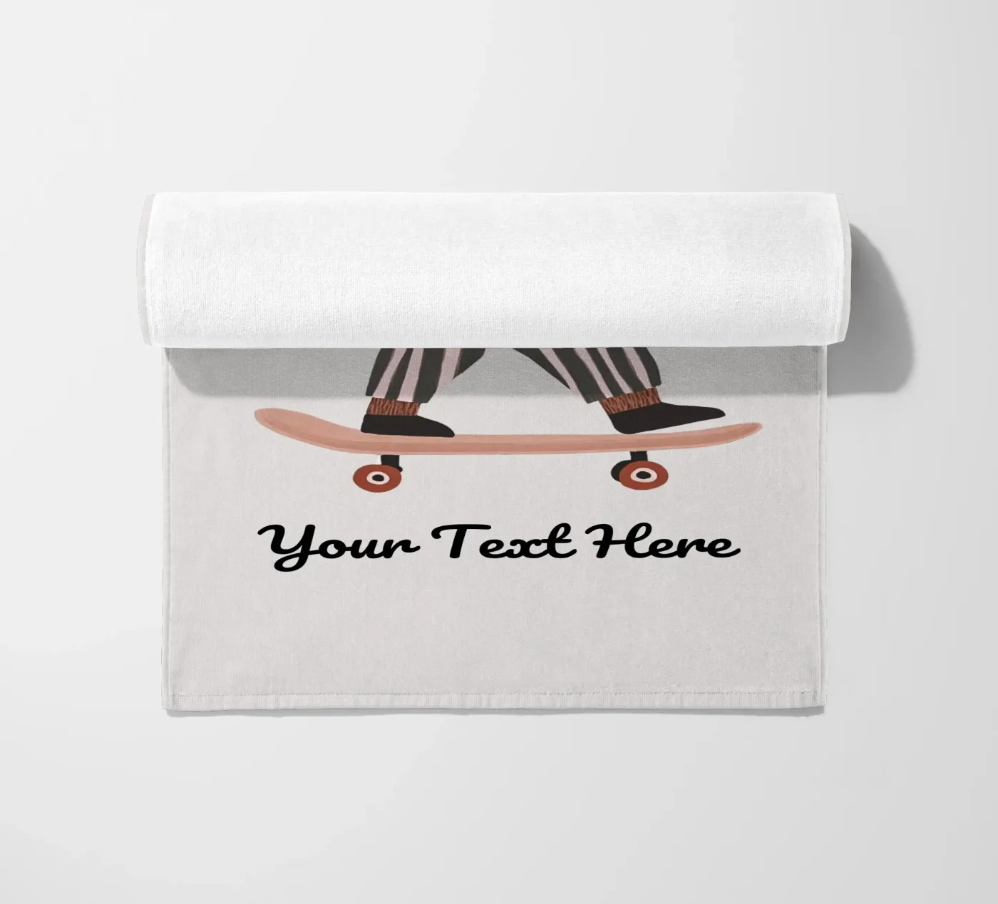 Poster personnalisé de l'ours Skateboarding, art personnalisé de la chambre d'enfant serviette de plage de Little Lola