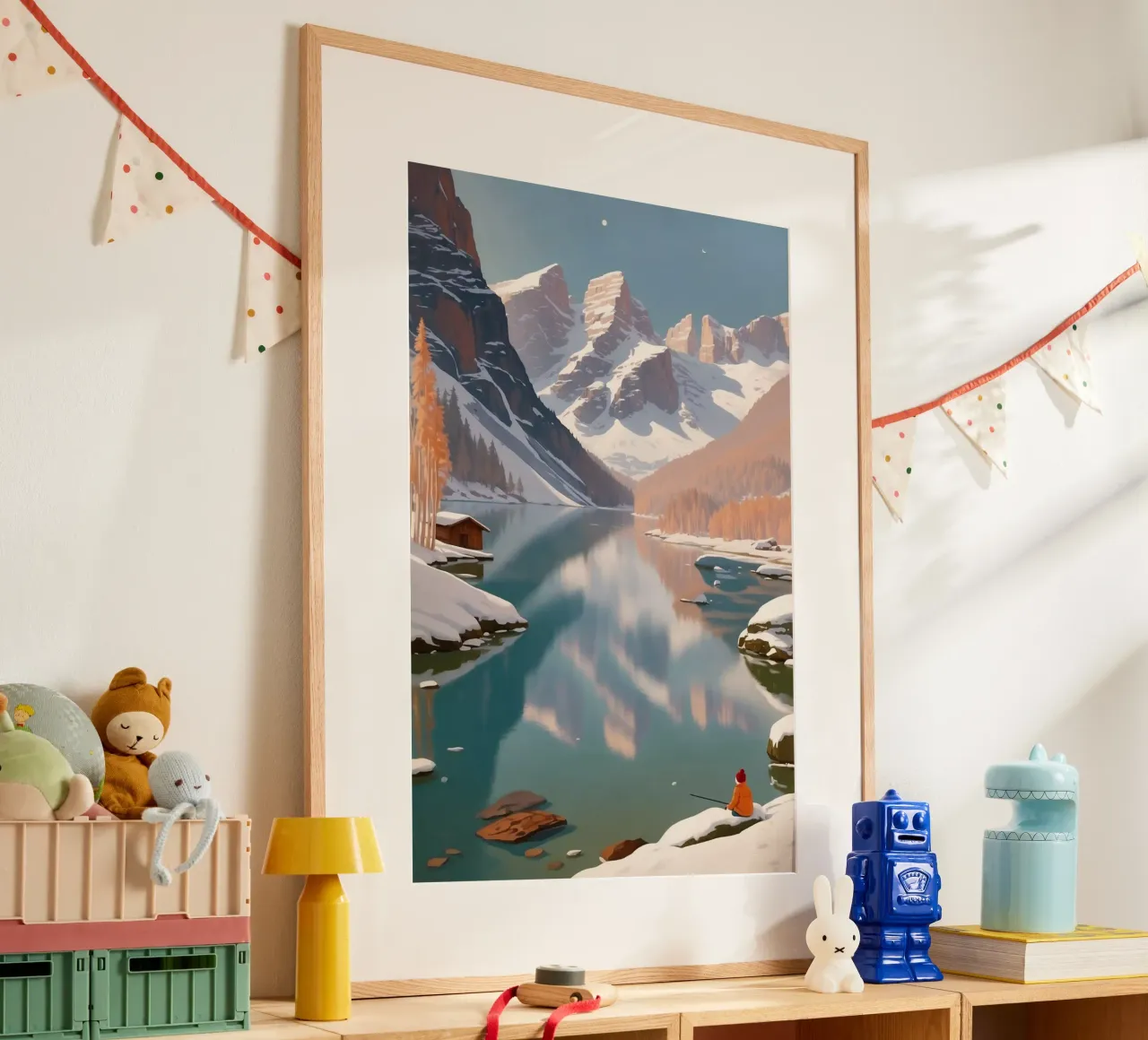 Pragser Wildsee: Winter silence | Werk 1 poster by AlbertKlee