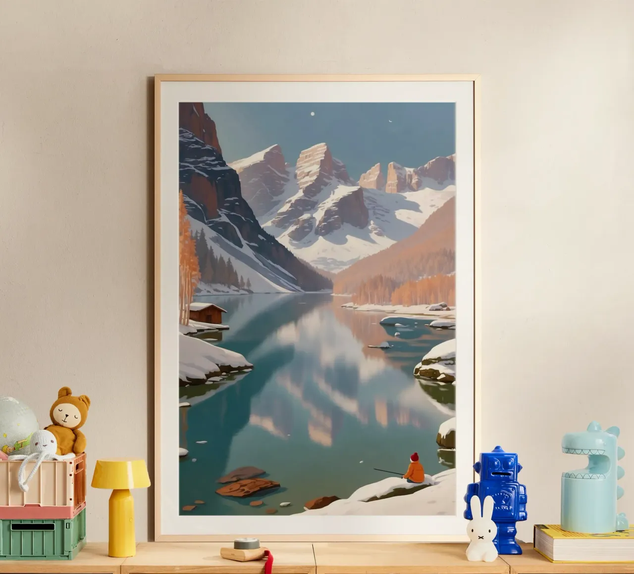 Pragser Wildsee: Winter silence | Werk 1 poster by AlbertKlee