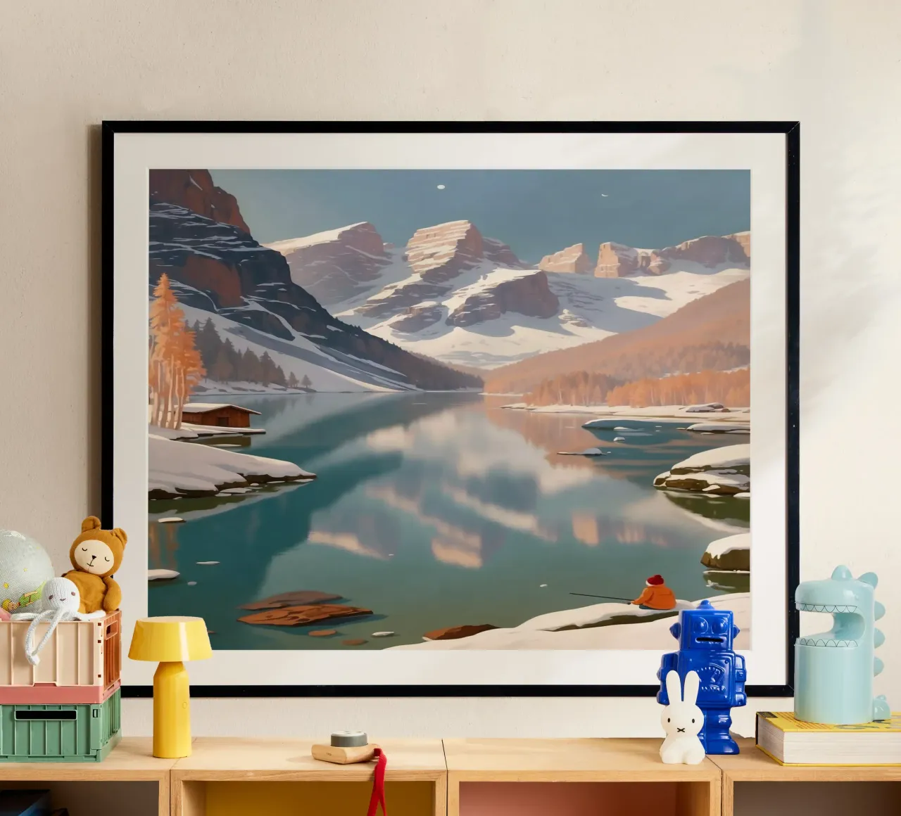 Pragser Wildsee: Winter silence | Werk 1 poster by AlbertKlee