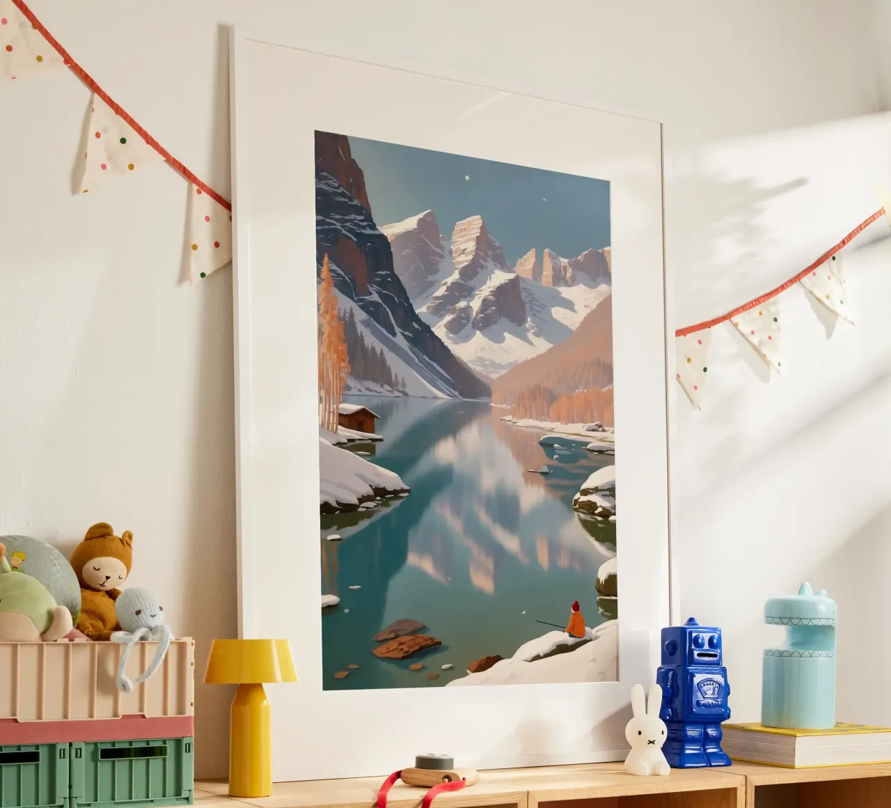 Pragser Wildsee: Winter silence | Werk 1 poster by AlbertKlee