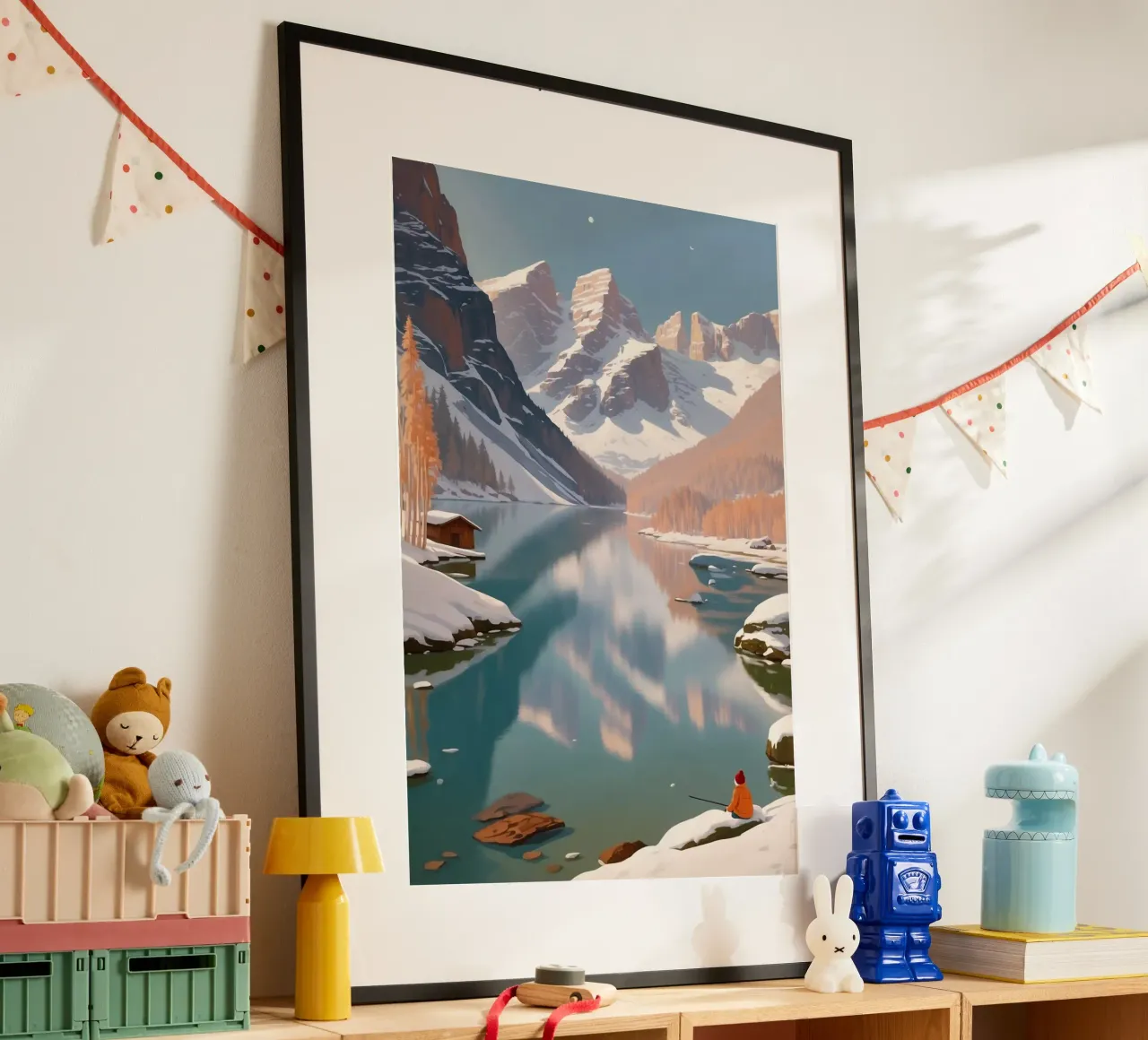 Pragser Wildsee: Winter silence | Werk 1 poster by AlbertKlee