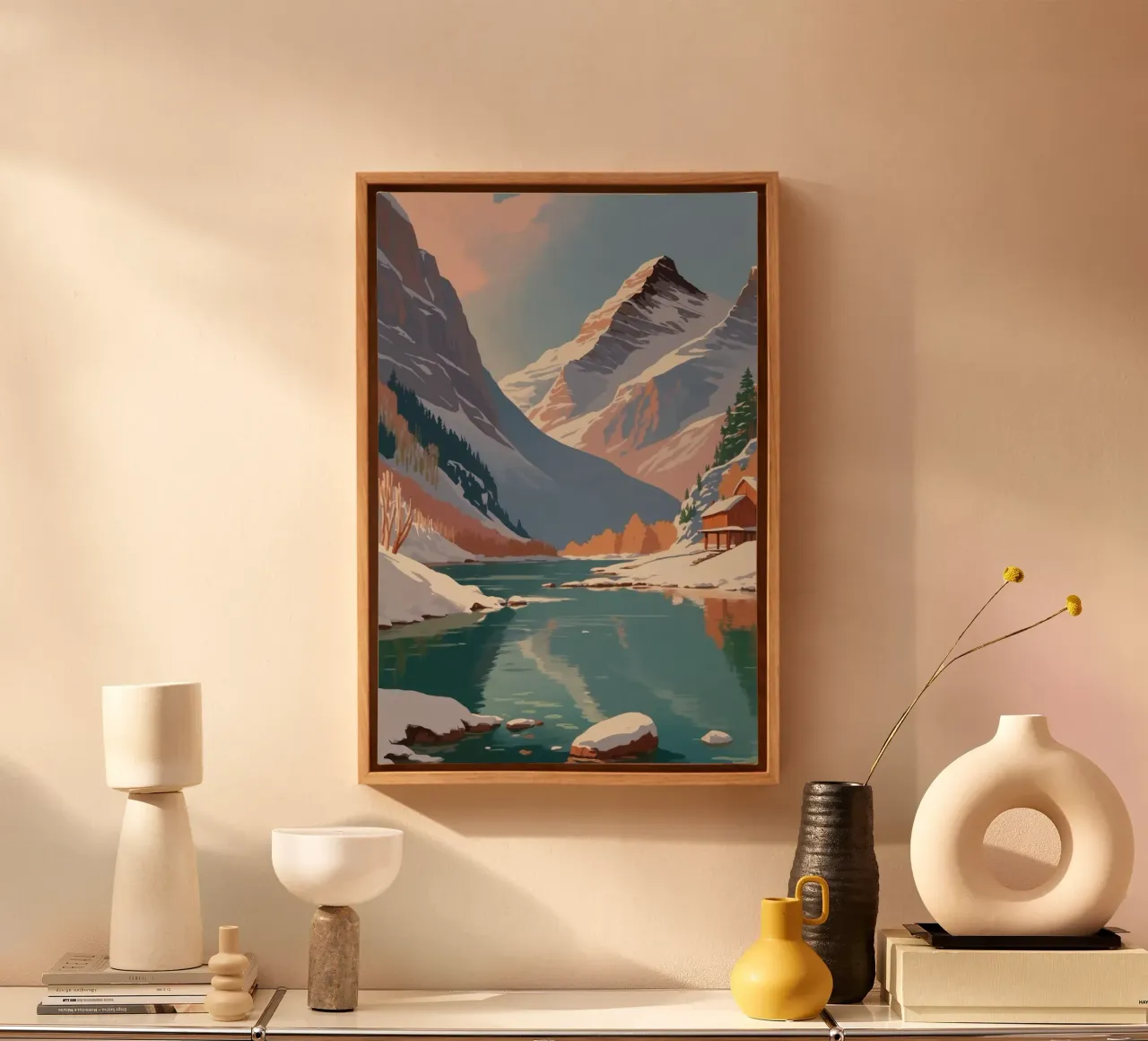Pragser Wildsee: Magia d'inverno | Werk 2 tela con Cornice a cassetta da AlbertKlee