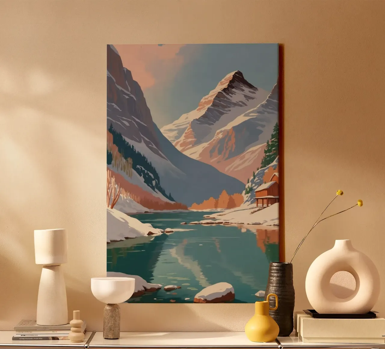 Pragser Wildsee: Magia d'inverno | Werk 2 tela con Cornice a cassetta da AlbertKlee