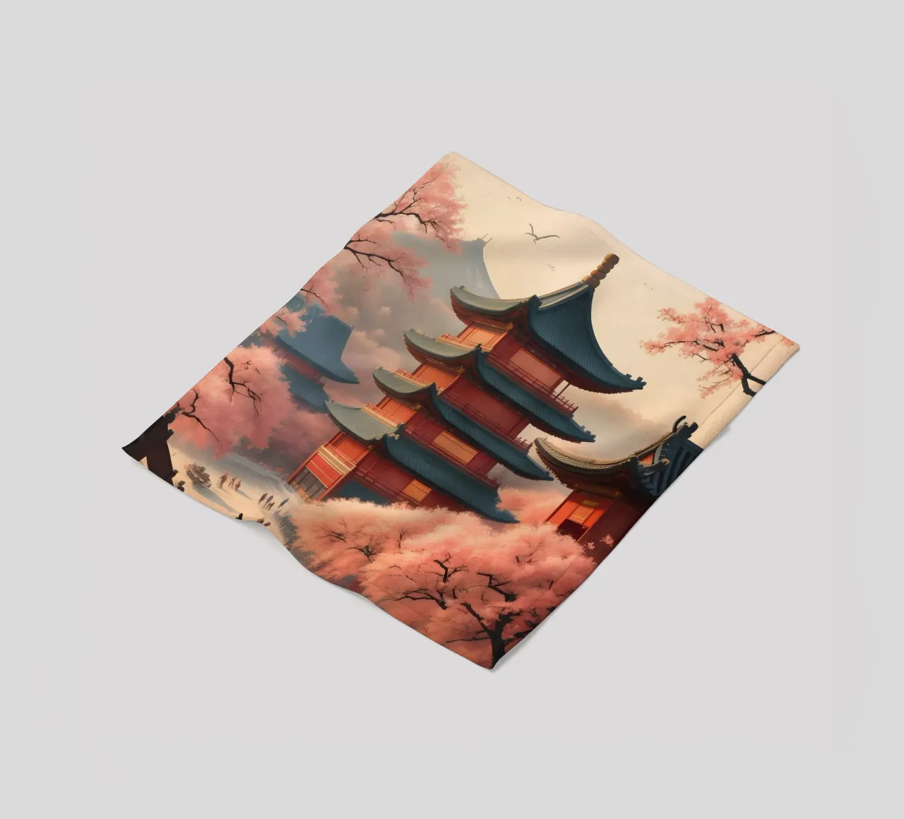 Scena di Shanghai coperta in pile da Charnwood Prints